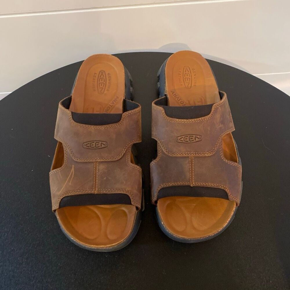 KEEN Daytona II Waterproof Leather Cork Midsole Slide Sandal Men's Size 9